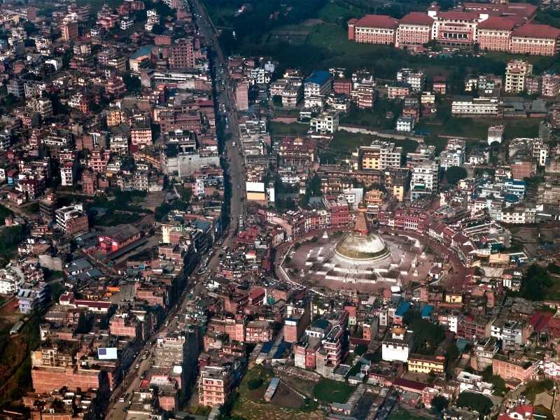 Aerial View Of Kathmandu Valley